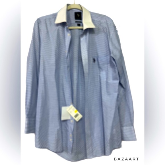 U.S. POLO ASSN. Blue Wool Dress Shirt main image 1